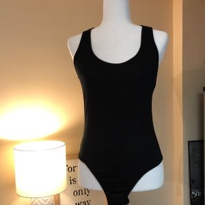 Nasty Gal black racer back bodysuit